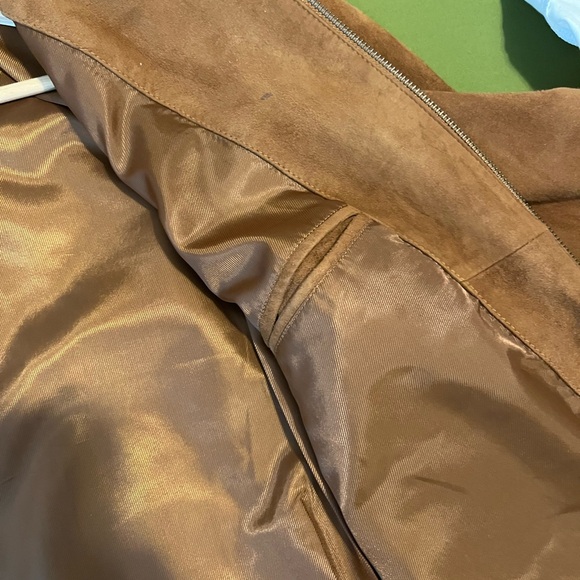 Real Suede Zip-up Bomber Jacket from Slate & Stone! Size Medium - Picture 6 of 8